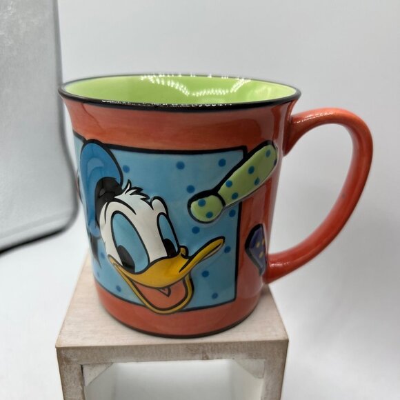 Donald Duck 3D Raised Coffee Cup Mug Exclamation Collectible The Disney Store - Picture 1 of 9